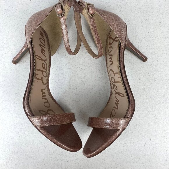 Sam Edelman Patti Ankle Strap Sandal Glitter 6.5 - Picture 7 of 10